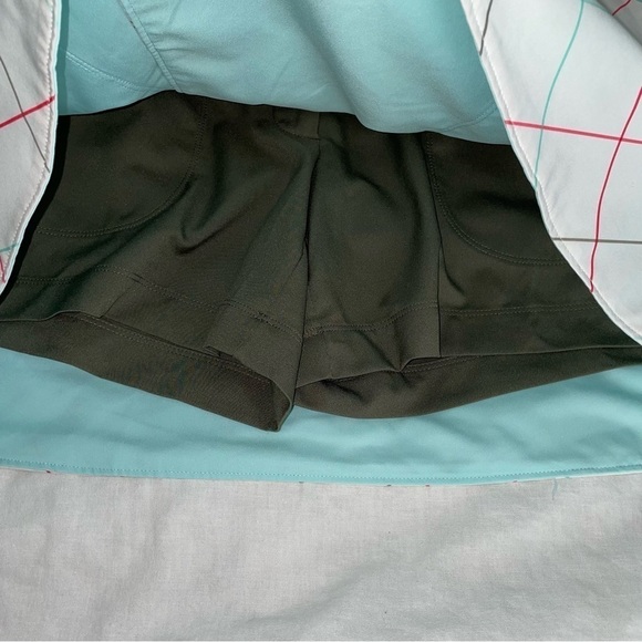 Nike Golf Tour Sz 8 Performance dri-fit skort skirt window panes White - Picture 4 of 5